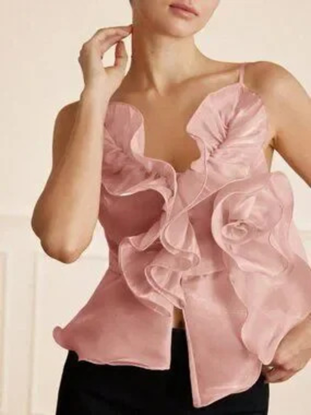 Pink Elegant Women's Spaghetti Strap Camisole Top